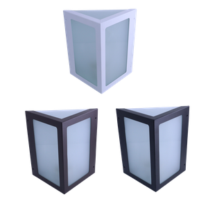 Luminária Arandela Alumínio E27 Parede/muro com 4 Vidros Interna/externa - 6226 - Branco Texturizado