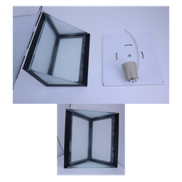 Luminária Arandela Alumínio E27 Parede/Muro com 4 Vidros Interna/Externa - 6226 - Branco Texturizado - 7