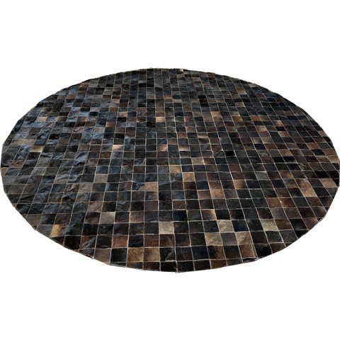 Tapete De Couro Redondo marrom café 3,00 Diâmetro peça 10x10