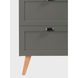 Gabinete para Banheiro com Cuba e Espelho 60cm Retro Mdf Verde Milano - On Móveis - 11