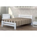 Ver imagem 1 de Cama Queen Size Piazza de Madeira Maciça Angelim Pedra/tauari - Cor Branco