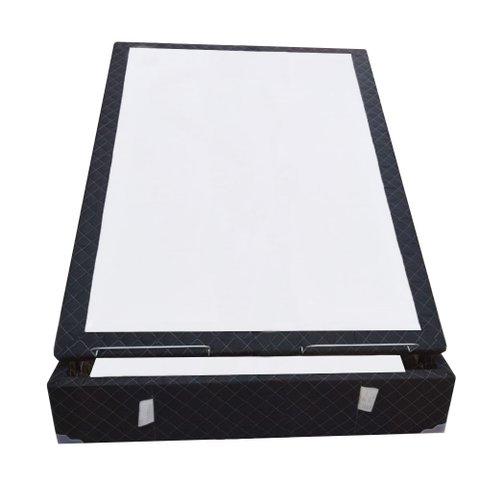 Base Box Baú Viúva Blindado NK Camas Poliéster Preto 41x128x188
