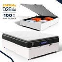 Ver imagem 2 de Cama Box Baú com Colchão Gazin de Espuma D28 Pillow Top Ortoblack Casal 138cm