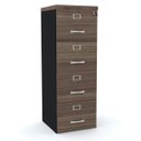 Ver imagem 1 de Armário de Arquivo Oficio Pe40 Pandin 45,70 Cm (largura) em Mdp Cor Walnut e Preto 4 Gavetas