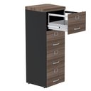 Ver imagem 4 de Armário de Arquivo Oficio Pe40 Pandin 45,70 Cm (largura) em Mdp Cor Walnut e Preto 4 Gavetas