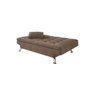 Sofá Cama 3 Lugares Casal Premium Suede Marrom - Móveis Digital - 3