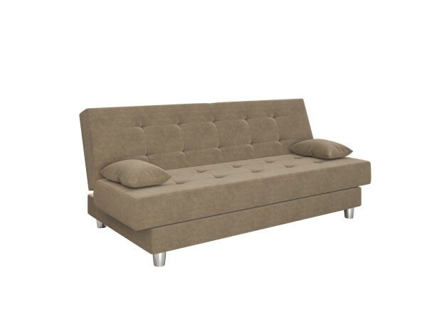 Sofá Cama 3 Lugares Napoli Móveis Digital - Veludo Areia - 1