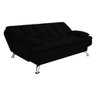 Sofá Cama 3 Lugares Casal Premium Suede Preto - Móveis Digital - 2