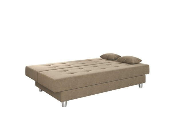 Sofá Cama 3 Lugares Napoli Móveis Digital - Veludo Areia - 3