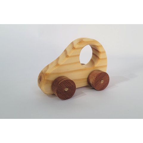 Carrinho de Madeira Maciça 3. Brinquedo Artesanal e Decoração.