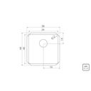 Ver imagem 4 de Cuba Tramontina Quadrum Undermount em Aço Inox com Acabamento Scotch Brite 34 U 34x40 Cm Tramontina