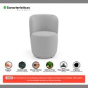 Ver imagem 3 de Poltrona Orgânica Decorativa Living Molly Bouclê Cinza Claro - Desk Design
