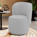 Ver imagem 2 de Poltrona Orgânica Decorativa Living Molly Bouclê Cinza Claro - Desk Design