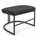 Ver imagem 1 de Puf Poltrona Lua Premium Base Metal Preta Boucle Cinza Escuro/Grafite