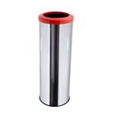 Ver imagem 1 de Lixeira Inox Aro Esmaltado 30 Litros Área Gourmet Cozinha Banheiro - Laranja