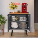 Ver imagem 3 de Buffet Linea 2 Portas Cantinho Café Cozinha Sala Jantar Puxador Concha Cinza/cinamomo–rpm