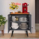 Ver imagem 3 de Buffet Linea 2 Portas Cantinho Café Cozinha Sala Jantar Puxador Concha Cinza/cinamomo–rpm