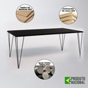 Ver imagem 5 de Mesa Sala de Jantar Industrial Preta 135x75 com 6 Cadeiras Brancas de Ferro Preto