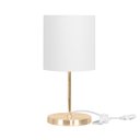 Ver imagem 1 de Abajur Eros Cilindrico Branco Com Base Redonda New Cobre