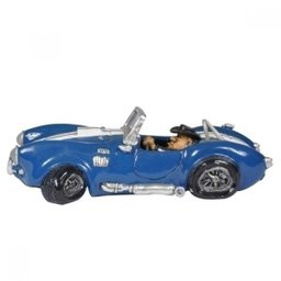 Escultura Mini Caricatura Carro Azul 29cm - 1