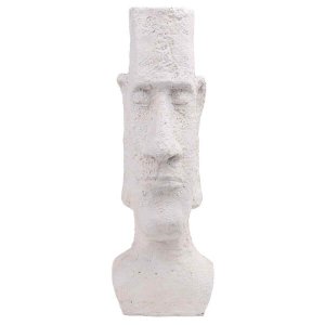 Escultura Decorativa Rosto de Resina 28cm