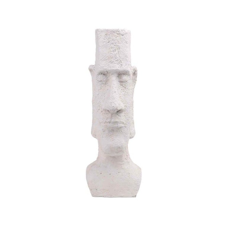 Escultura Decorativa Rosto de Resina 28cm