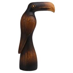 Escultura Tucano Estilo Madeira 25cm - 1