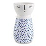 Vaso Decorativo Cerâmica Rosto Azul 15,5x8cm 11277-3 - 1