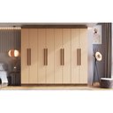 Ver imagem 4 de Guarda-roupas Casal Mdf 8 Portas 4 Gavetas Multimóveis Cr35200 Castanho/nude