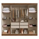 Ver imagem 2 de Guarda-roupas Casal Mdf 8 Portas 4 Gavetas Multimóveis Cr35200 Castanho/nude