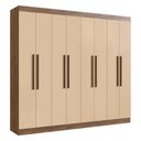Ver imagem 1 de Guarda-roupas Casal Mdf 8 Portas 4 Gavetas Multimóveis Cr35200 Castanho/nude