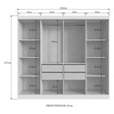 Ver imagem 3 de Guarda-roupas Casal Mdf 8 Portas 4 Gavetas Multimóveis Cr35200 Castanho/nude