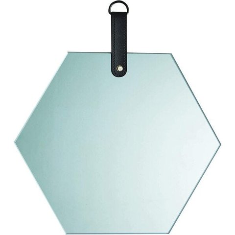 Espelho Hexagonal Fumê com Alça 27,5x26cm 12386 Mart