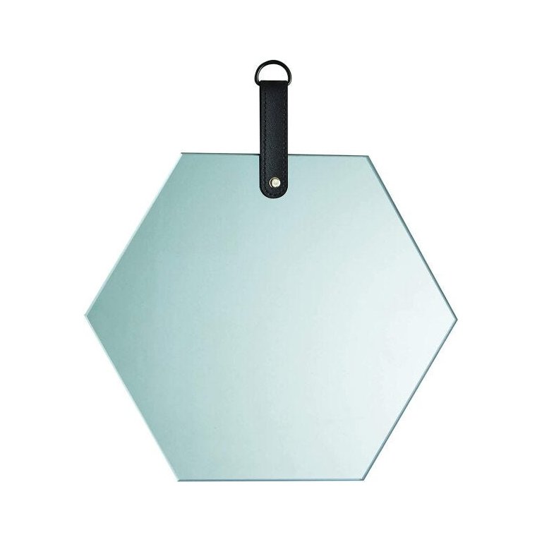 Espelho Hexagonal Fumê com Alça 27,5x26cm 12386 Mart