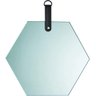 Espelho Hexagonal Fumê com Alça 27,5x26cm 12386 Mart - 1