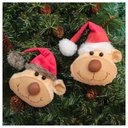 Ver imagem 4 de Enfeite Pendente para Árvore de Natal Ursinho 15cm 8 Unidades