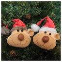 Ver imagem 1 de Enfeite Pendente para Árvore de Natal Ursinho 15cm 8 Unidades