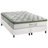 Cama Box Queen: Colchão Molas Ensacadas Herval Monte Carlo Hr Visco+base Branco(158x198) - 1