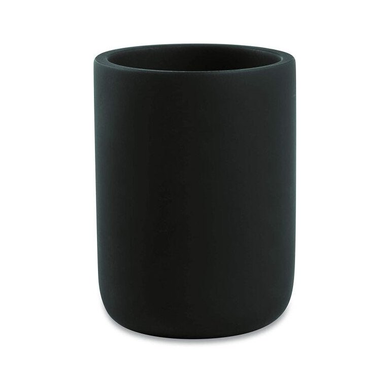Cachepot Decorativo Copo em Cimento Preto 10cm 12217 Mart