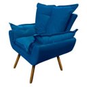 Ver imagem 2 de Poltrona Mariana Suede Azul Royal Slk Decor