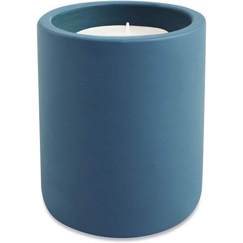 Vela Com Suporte em Cimento Azul 11cm 12341 Mart