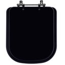 Ver imagem 1 de Assento Sanitário Piano Preto Fosco com Ferragem Preta para Vaso Deca