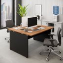 Ver imagem 1 de Plataforma Trabalho Pé Painel Nogal C/ Pre 135cm X 120cm F5