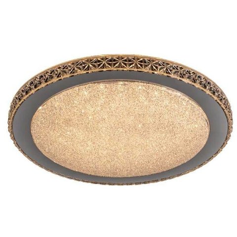 Plafon Cristal Transparente Espelhado LED 24W 40cm 3000K Bivolt