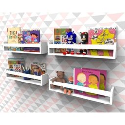 Prateleira para Livros Infantil Montessoriano 60cm - 4 peças - 1