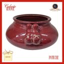 Ver imagem 5 de Potiche de Cerâmica Vermelho Intenso Coleção Rouge: Elegância Rústica para o Seu Lar