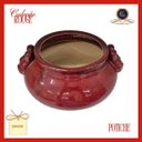 Ver imagem 4 de Potiche de Cerâmica Vermelho Intenso Coleção Rouge: Elegância Rústica para o Seu Lar
