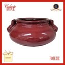 Ver imagem 2 de Potiche de Cerâmica Vermelho Intenso Coleção Rouge: Elegância Rústica para o Seu Lar