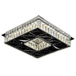 Plafon Quadrado Cristal Cromado 35cm LED 32W 6000K Bivolt - 1