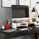 Ver imagem 2 de Kit 04 Suportes Stand Base Para Monitor Soft Elevado 45cm em MDF com 01 Prateleira - Desk Design Bra